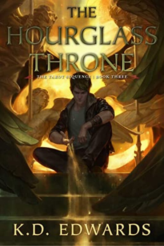 Book cover for "The Hourglass Throne" by KD Edwards