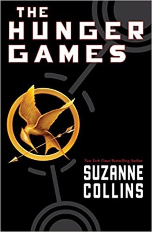 Book cover for "The Hunger Games" by Suzanne Collins