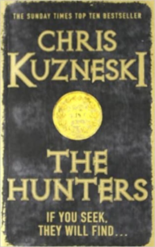 Book cover for "The Hunters" by Chris Kuzneski