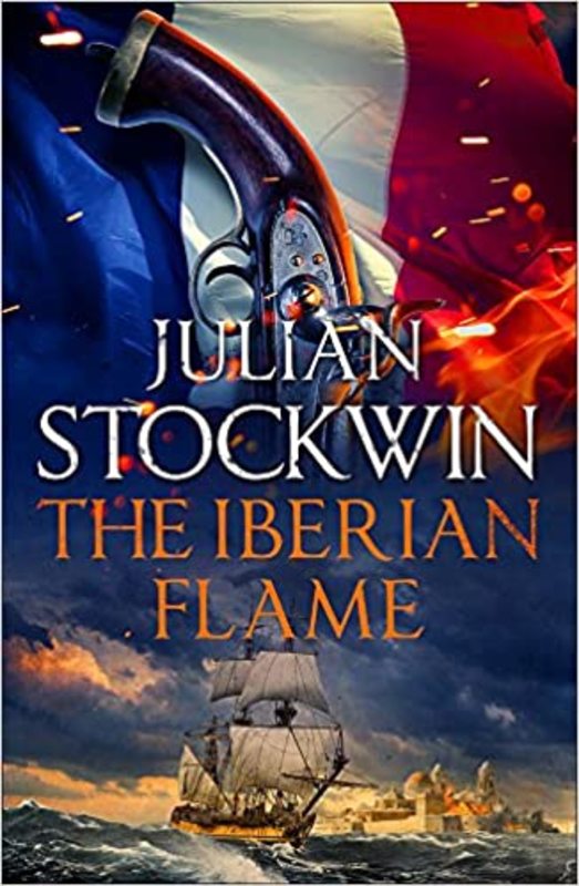 Book cover for "The Iberian Flame" by Julian Stockwin