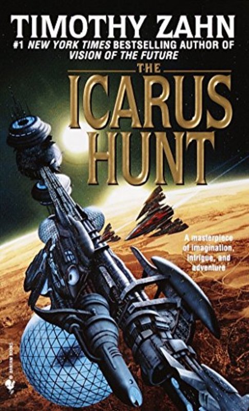 Book cover for "The Icarus Hunt" by Timothy Zahn