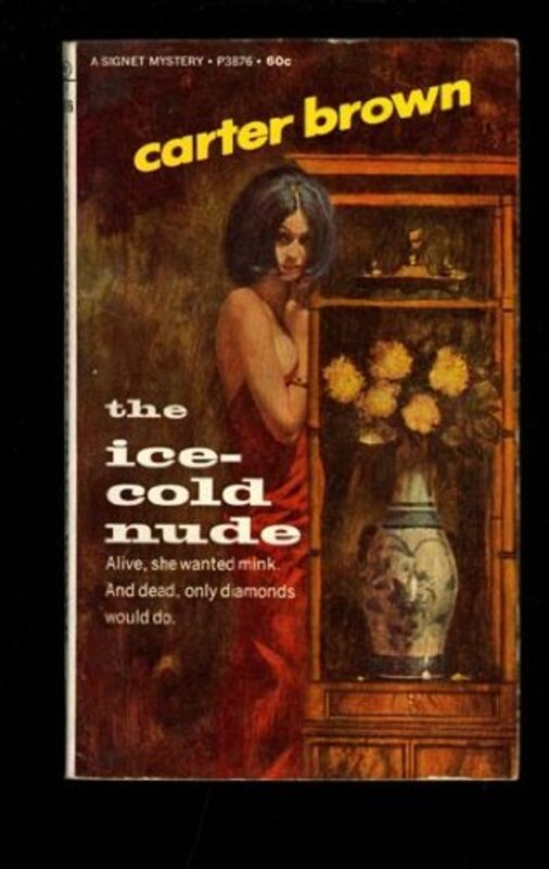 Book cover for "The Ice Cold Nude" by Carter Brown