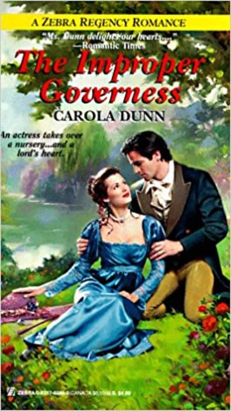 Book cover for "The Improper Governess" by Carola Dunn