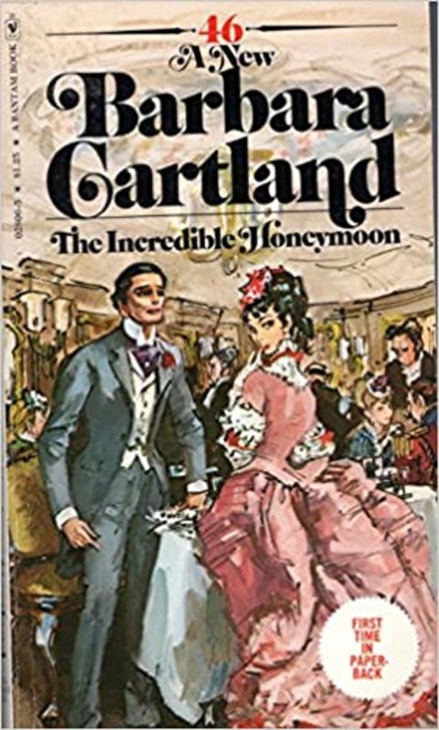 Book cover for "The Incredible Honeymoon" by Barbara Cartland
