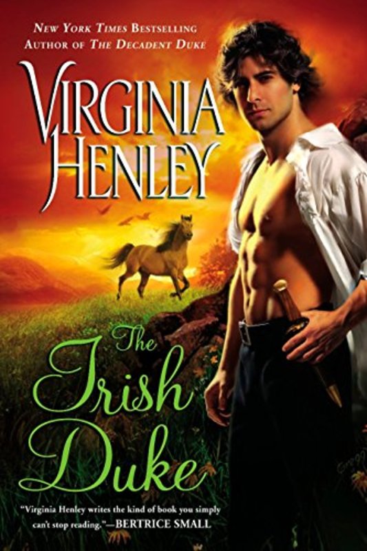 Book cover for "The Irish Duke" by Virginia Henley