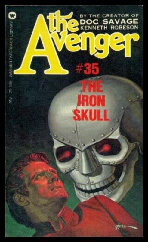 Book cover for "The Iron Skull" by Kenneth Robeson