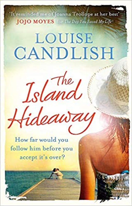 Book cover for "The Island Hideaway" by Louise Candlish
