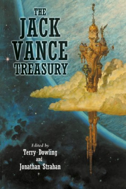Book cover for "The Jack Vance Treasury" by Jack Vance