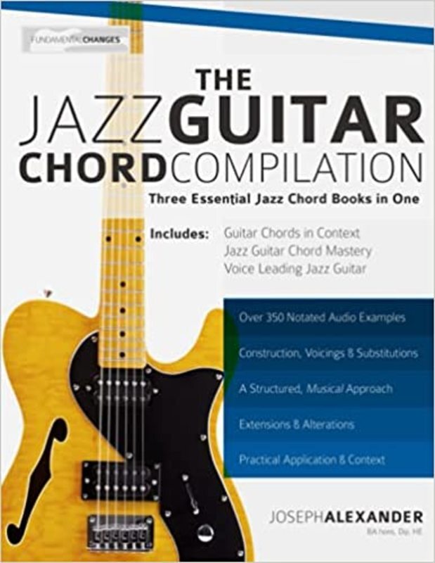 Book cover for "The Jazz Guitar Chord Compilation" by Joseph Alexander