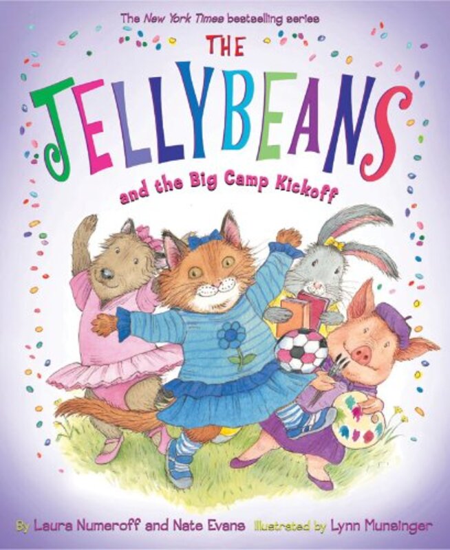 Book cover for "The Jellybeans and the Big Camp Kickoff" by Laura Joffe Numeroff