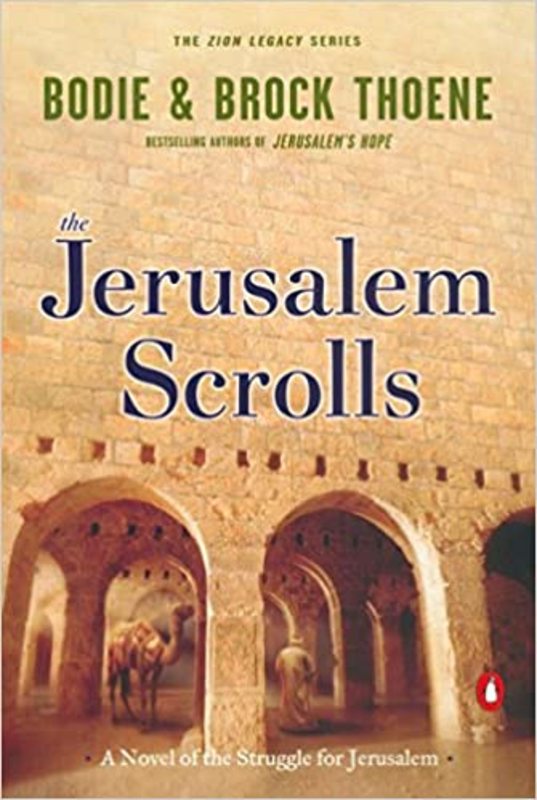 Book cover for "The Jerusalem Scrolls" by Bodie and Brock Thoene