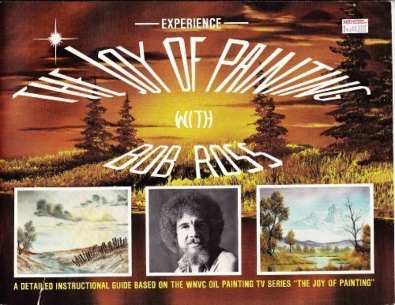 Book cover for "The Joy of Painting Volume 1" by Bob Ross