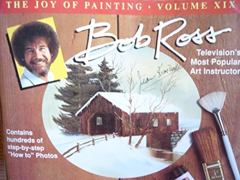 Book cover for "The Joy of Painting Volume 19" by Bob Ross