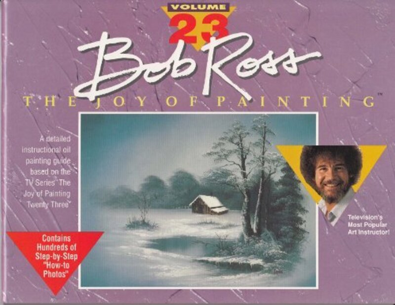Book cover for "The Joy of Painting Volume 23" by Bob Ross