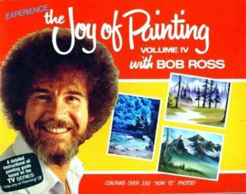 Book cover for "The Joy of Painting Volume 4" by Bob Ross