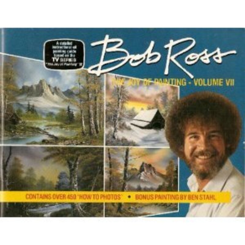 Book cover for "The Joy of Painting Volume 7" by Bob Ross