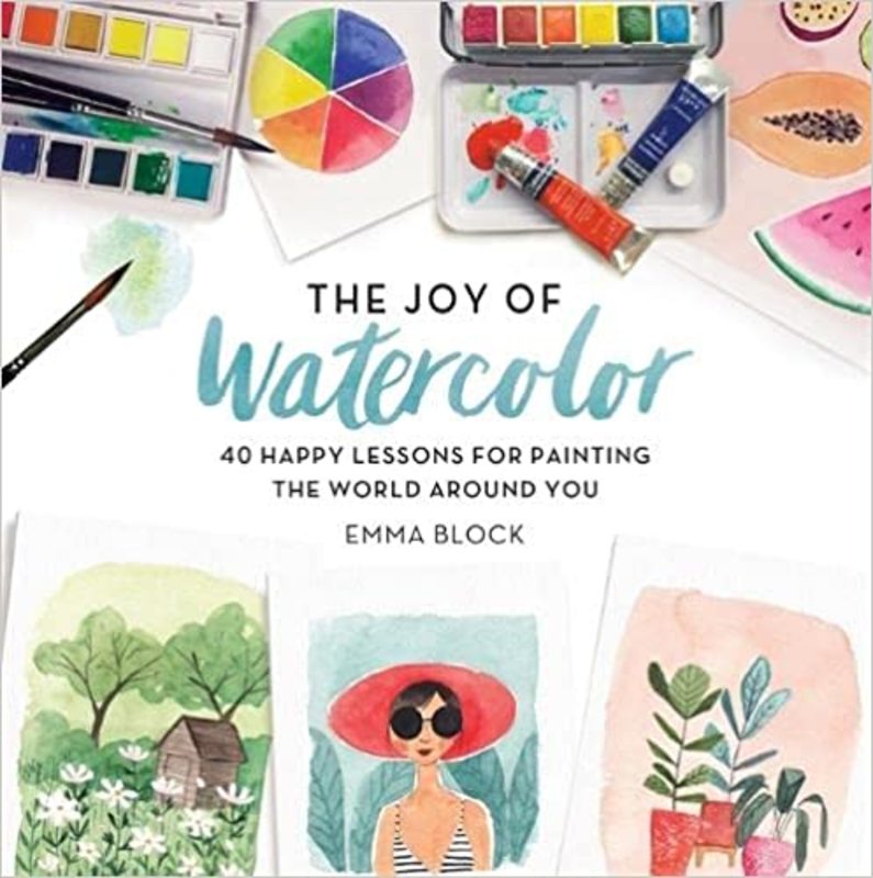 Book cover for "The Joy of Watercolor" by Emma Block