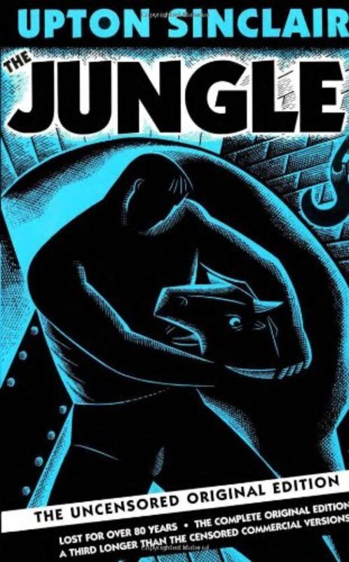 Book cover for "The Jungle" by Upton Sinclair