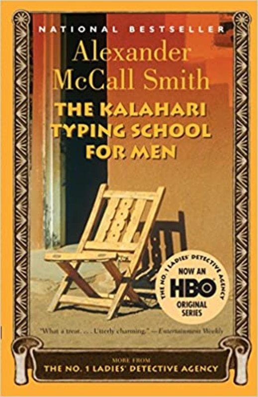 Book cover for "The Kalahari Typing School for Men" by Alexander McCall Smith