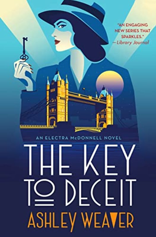 Book cover for "The Key to Deceit" by Ashley Weaver