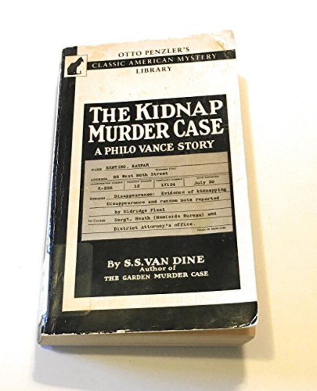 SS Van Dine book cover
