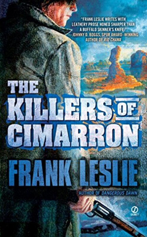 Book cover for "The Killers of Cimarron" by Frank Leslie