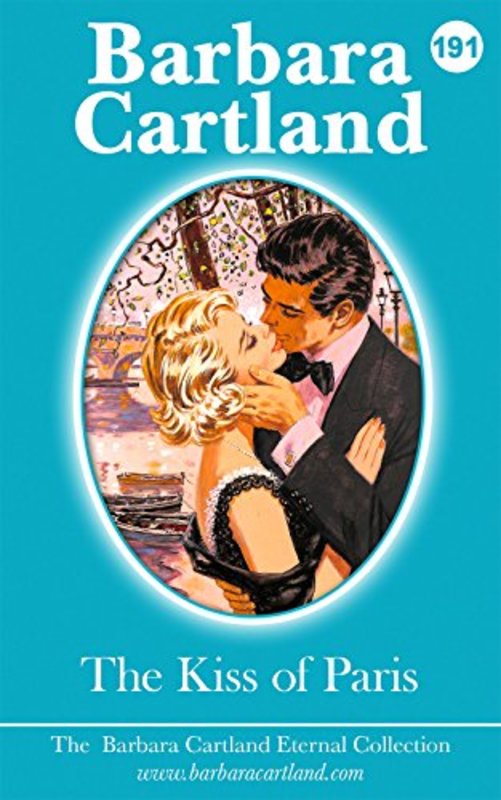 Book cover for "The Kiss Of Paris" by Barbara Cartland