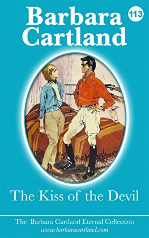 Book cover for "The Kiss of the Devil" by Barbara Cartland