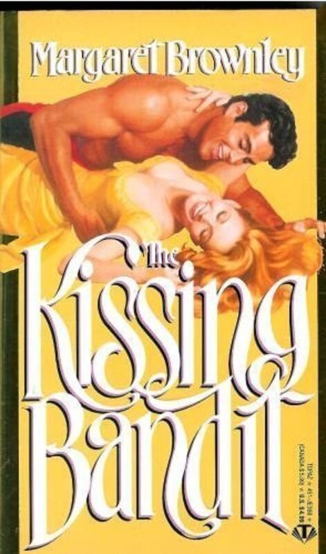 Book cover for "The Kissing Bandit" by Margaret Brownley