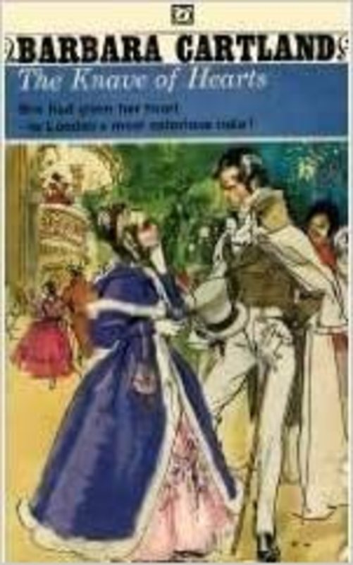 Book cover for "The Knave of Hearts" by Barbara Cartland
