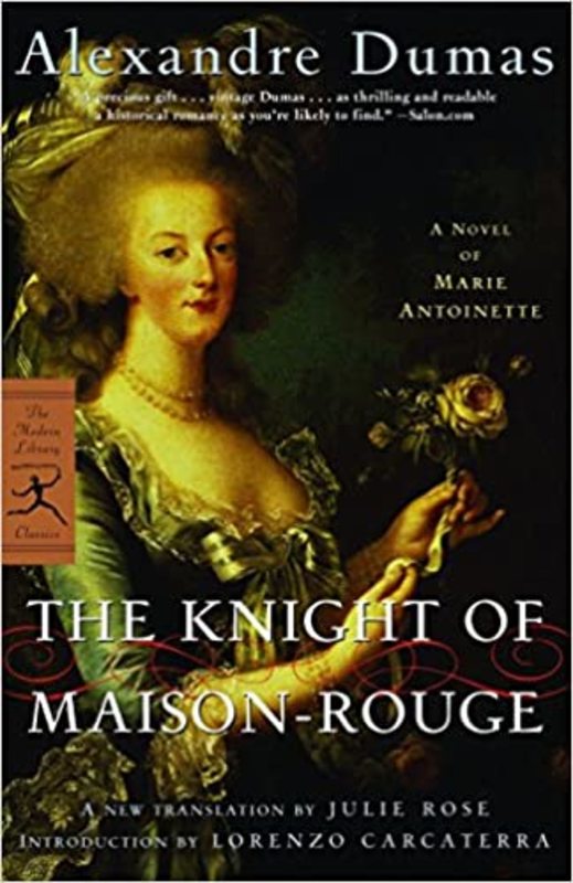 Book cover for "The Knight of Maison-Rouge" by Alexandre Dumas