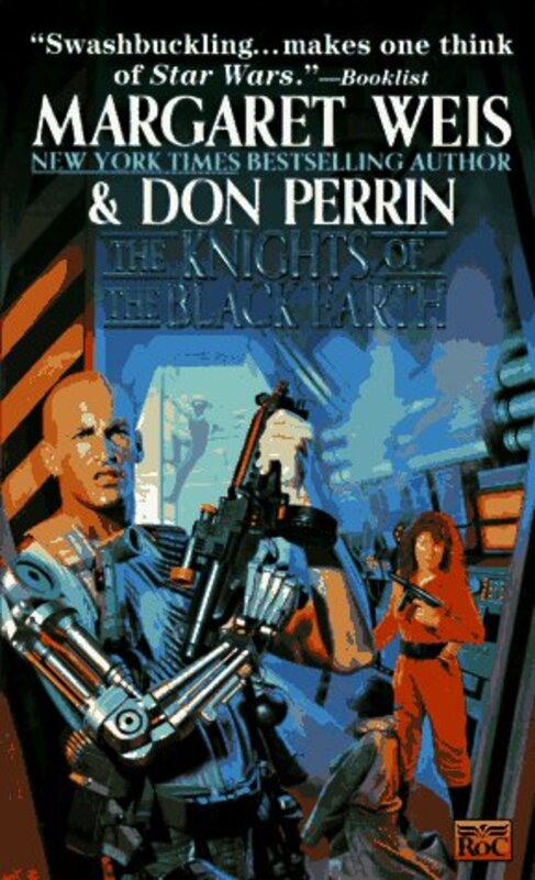 Book cover for "The Knights of the Black Earth" by Margaret Weis