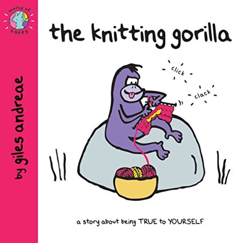 Book cover for "The Knitting Gorilla" by Giles Andreae