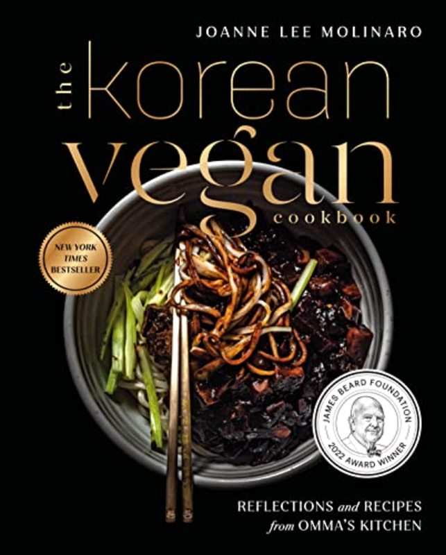 Book cover for "The Korean Vegan Cookbook" by Joanne Lee Molinaro