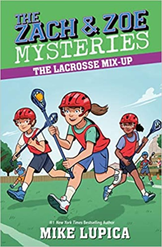 Book cover for "The Lacrosse Mix-Up" by Mike Lupica