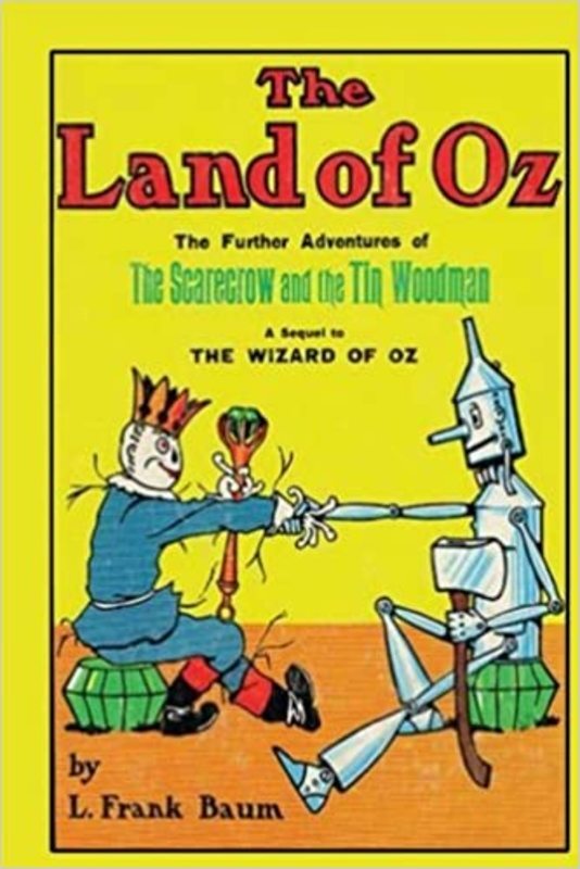 Book cover for "The Marvelous Land of Oz" by L Frank Baum