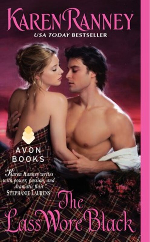 Book cover for "The Lass Wore Black" by Karen Ranney