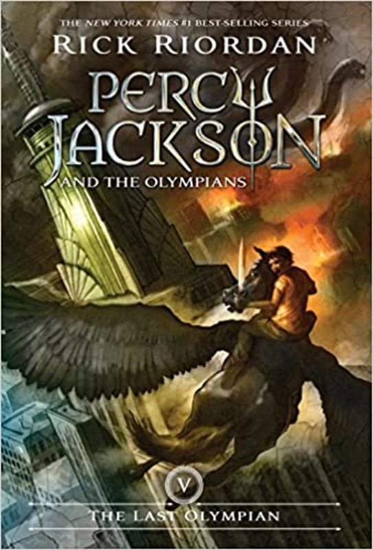 Book cover for "The Last Olympian" by Rick Riordan