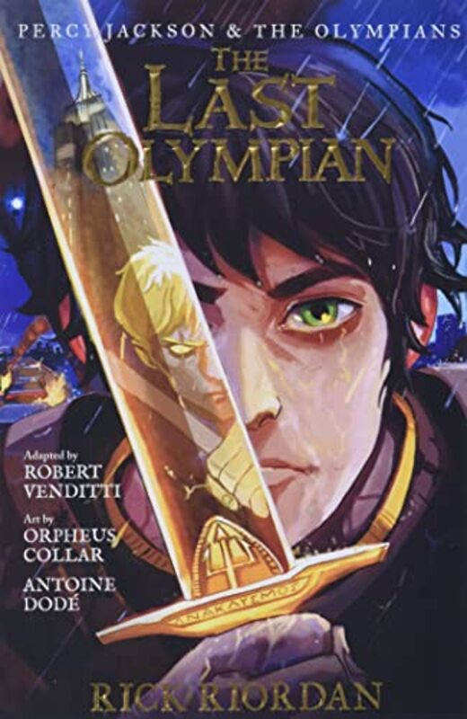 Book cover for "The Last Olympian Graphic Novel"