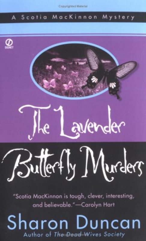 Book cover for "The Lavender Butterfly Murders" by Sharon Duncan