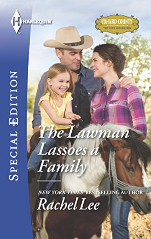 Book cover for "The Lawman Lassoes a Family" by Rachel Lee