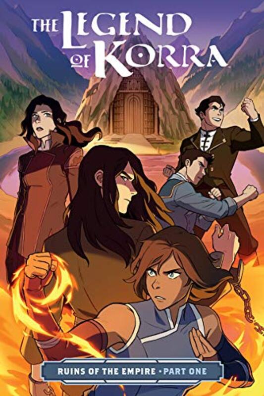 Book cover for "The Legend of Korra: Ruins of the Empire, Part One" by Michael Dante DiMartino
