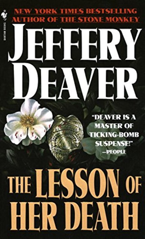 Book cover for "The Lesson of Her Death" by Jeffery Deaver