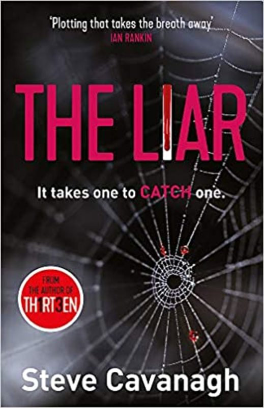 Book cover for "The Liar" by Steve Cavanagh