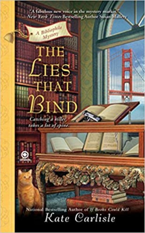 Book cover for "The Lies That Bind" by Kate Carlisle