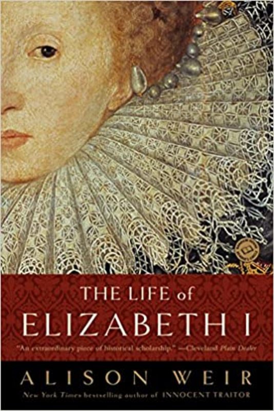 Book cover for "The Life of Elizabeth I" by Alison Weir
