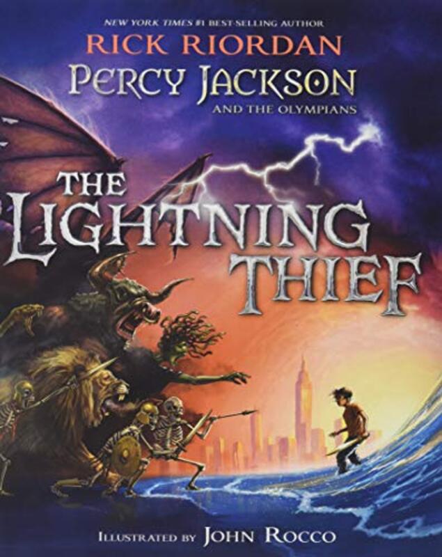 Book cover for "The Lightning Thief Illustrated Edition"