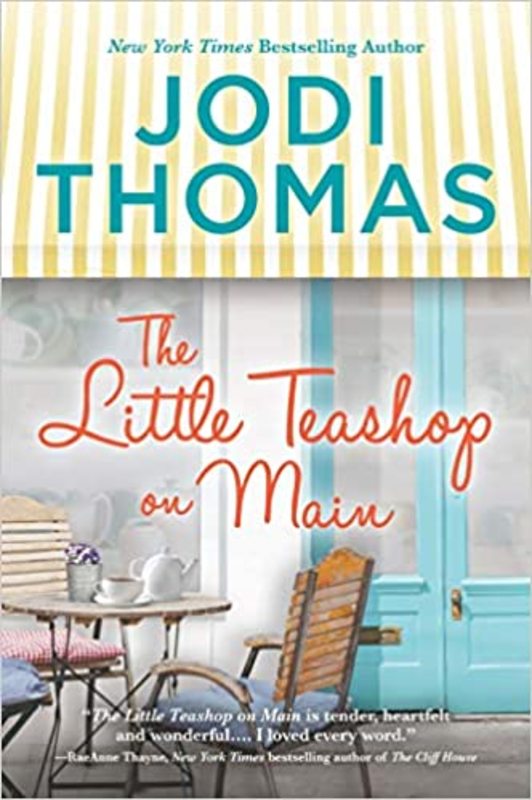Book cover for "The Little Teashop on Main" by Jodi Thomas