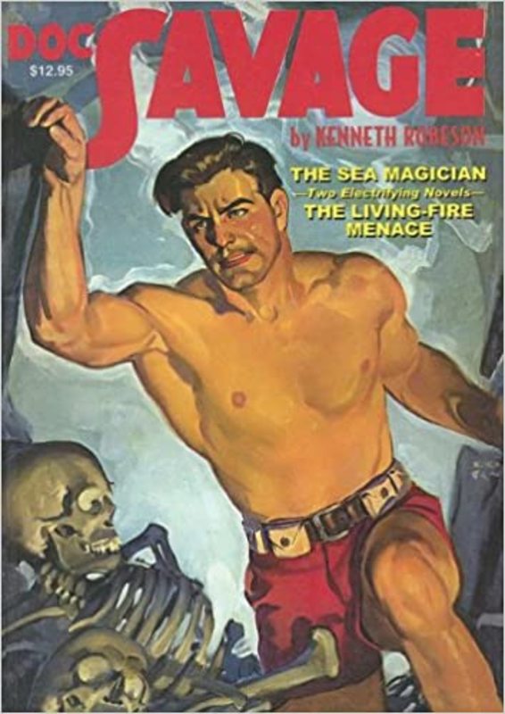 Book cover for "The Living-Fire Menace" by Lester Dent