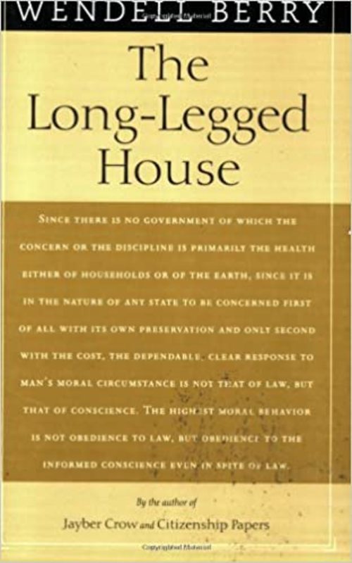 Book cover for "The Long-Legged House" by Wendell Berry